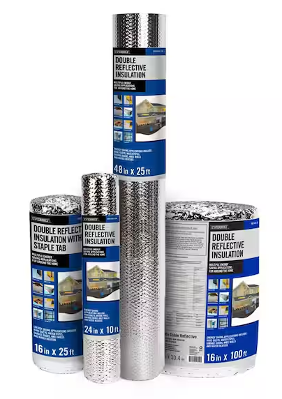 Double Reflective Insulation Radiant Barrier Staple Tab...