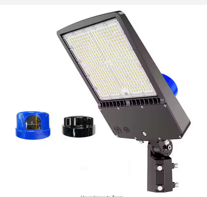 Lumen LED Shoebox Parking Lot Work Light Dusk to Dawn Photocell Outdoor Pole Mounted