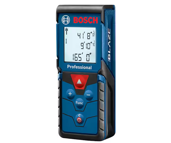 BLAZE 165 ft. Laser Distance Tape Measuring Tool with Area and Volume