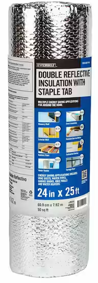 Double Reflective Insulation Radiant Barrier Staple Tab...