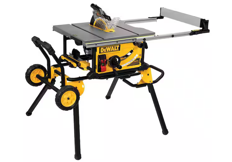 15 Amp Corded 10 in. Job Site Table Saw with Rolling Stand