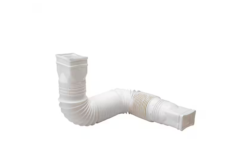 White Vinyl Downspout Extension
